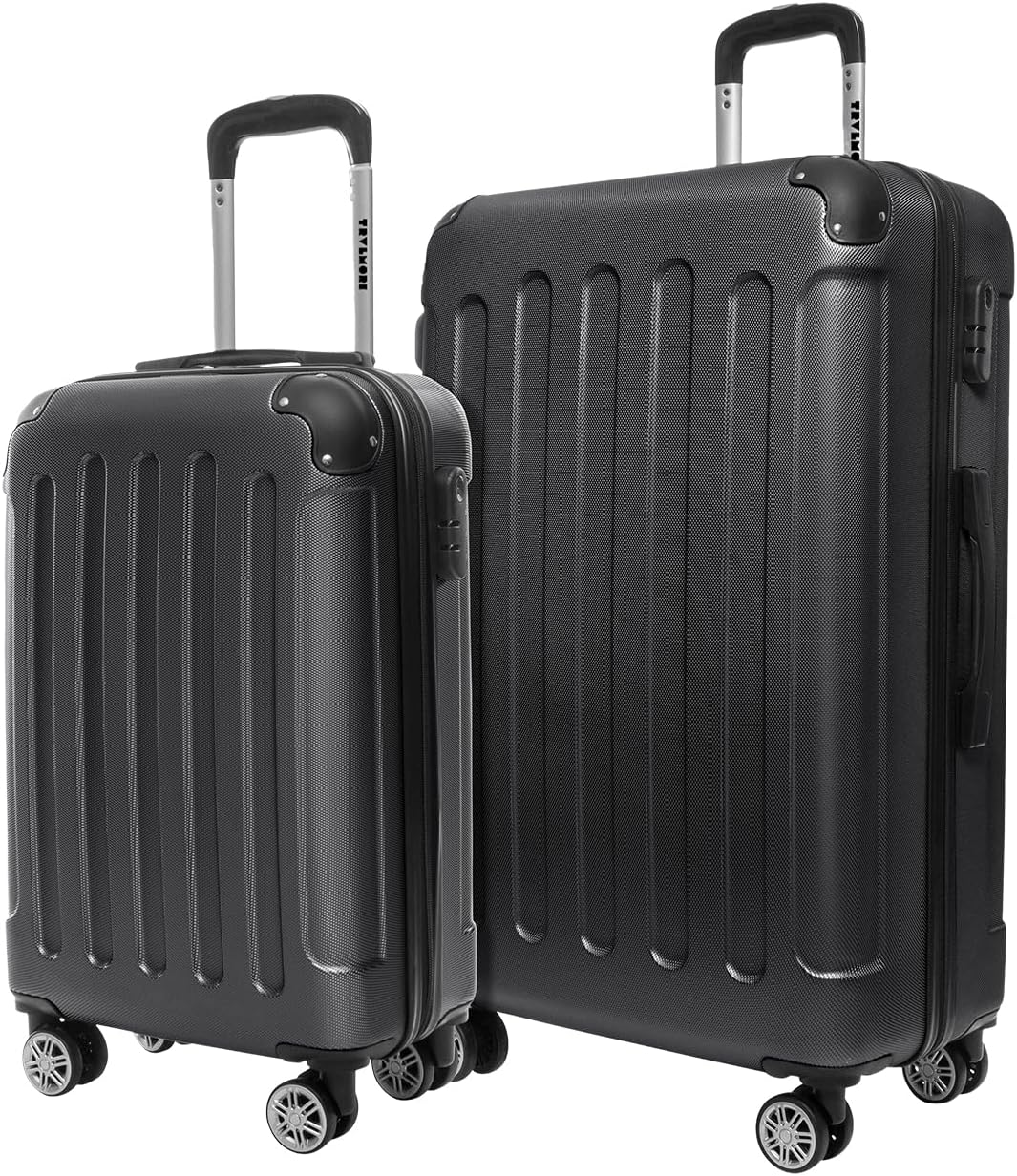 2-teiliges Hartschalenkofferset, Kofferset 2 teilig Schwarz