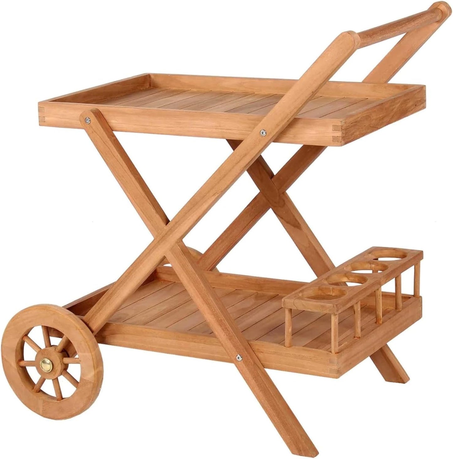 Servierwagen Chester aus Teakholz