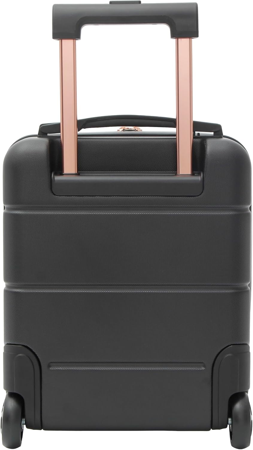 Hartschalen Trolley für Handgepäck, 40 x 30 x 20cm, 2 Räder Black / Rose Gold