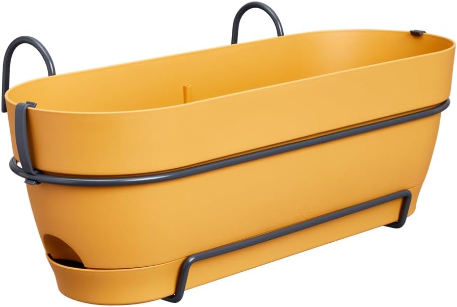 Vibia Campana Balkonkasten mit Wasserreservoir, Honig Gelb 50 cm