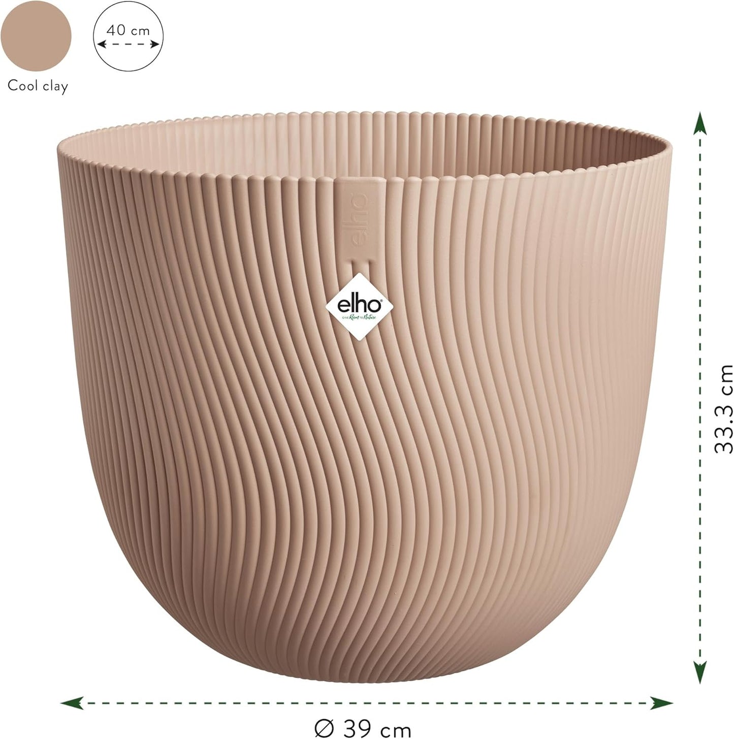 Sereh Blumentopf, 40 cm Cool Clay