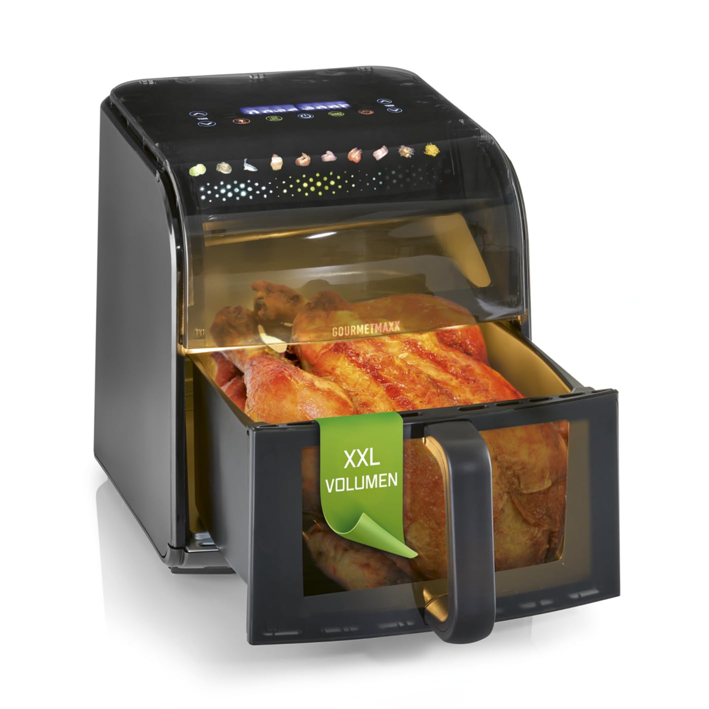Heissluftfritteuse mit Sichtfenster & Panoramadach, 7 Liter