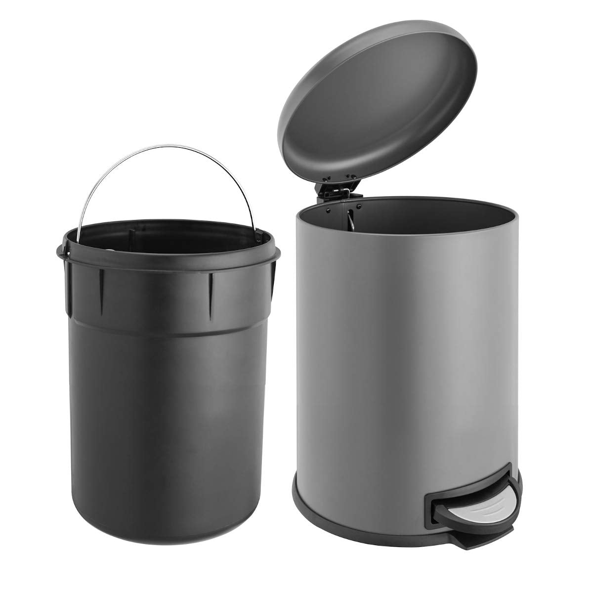 Mülleimer, Grau