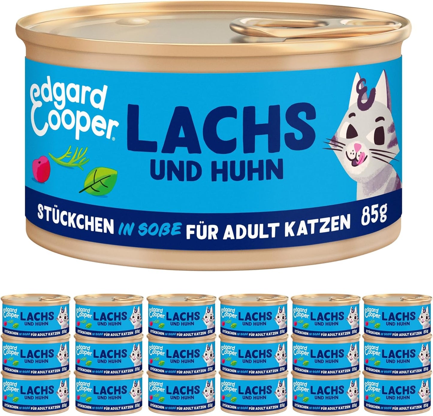 Stückchen in Sosse, Lachs/Huhn