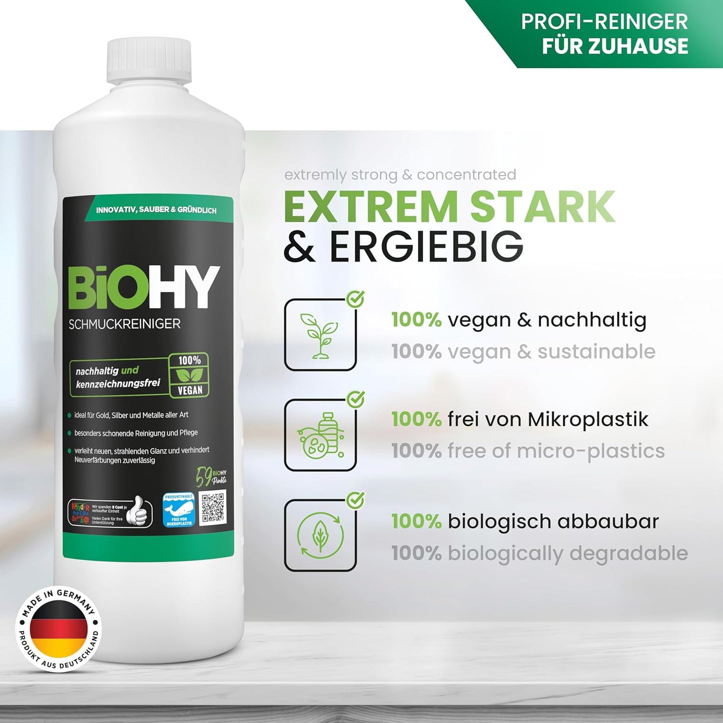 Schmuckreiniger-Konzentrat für Ultraschallgeräte (1 l), Schmuck 1 l (1er Pack)