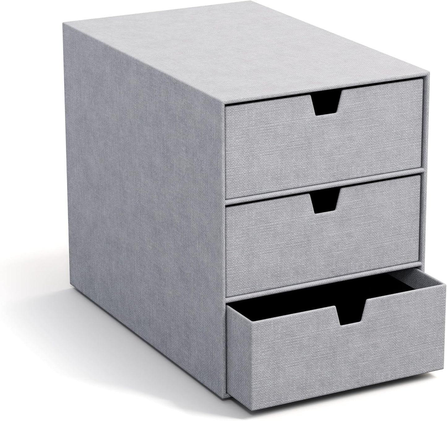 Schubladenbox Ingrid mit 3 Schubladen, Grau Medium