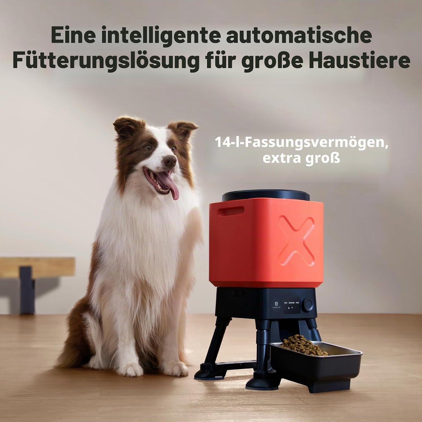 Automatischer Futterspender für grosse Hunde, 14L, WiFi-App, 14L-with WiFi