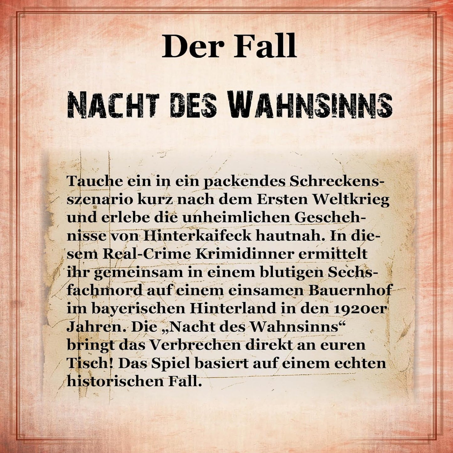Nacht des Wahnsinns - Real Crime Dinner