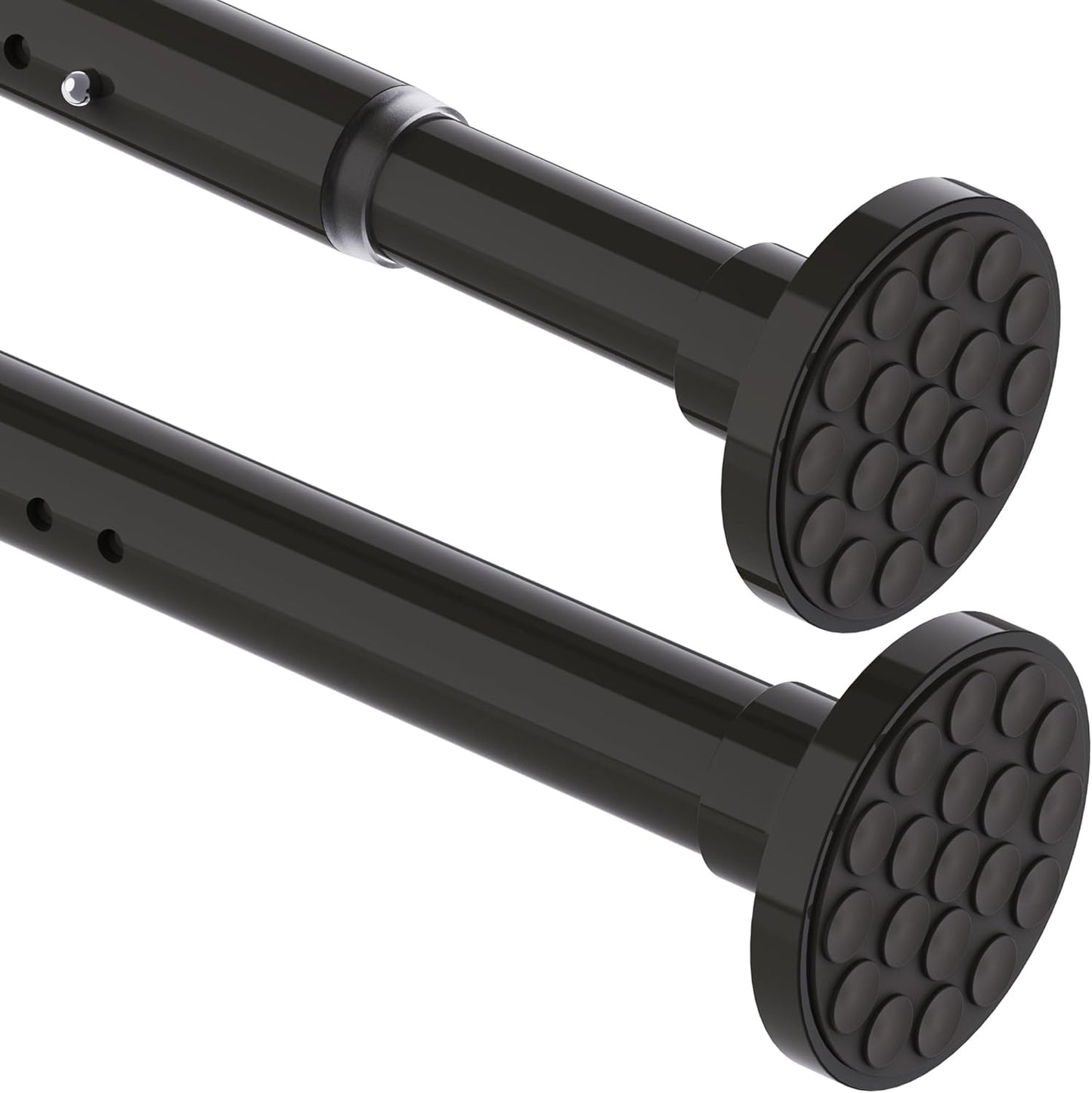 Gardinenstange ohne Bohren, Schwarz 300-355CM