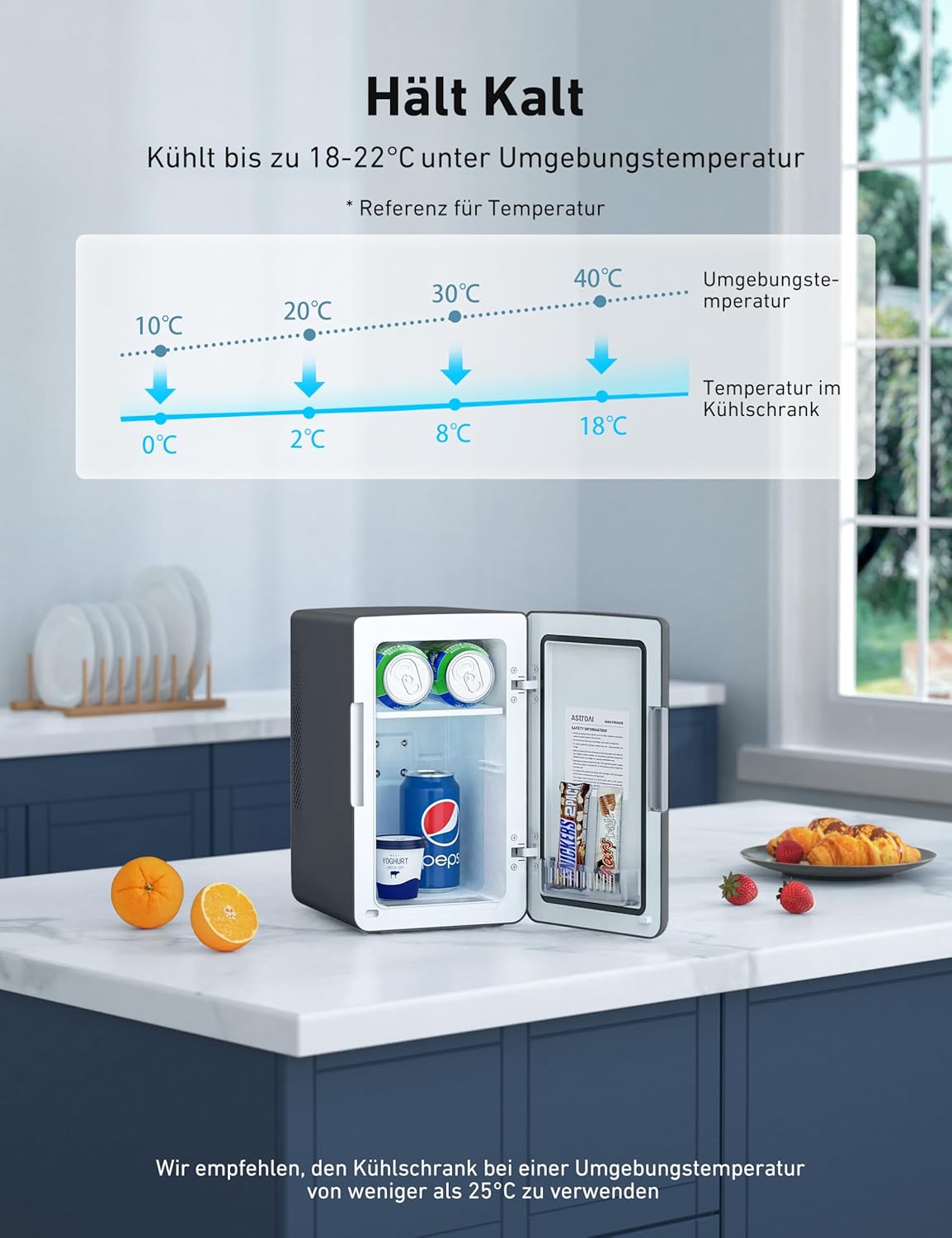 Mini-Kühlschrank, Schwarz