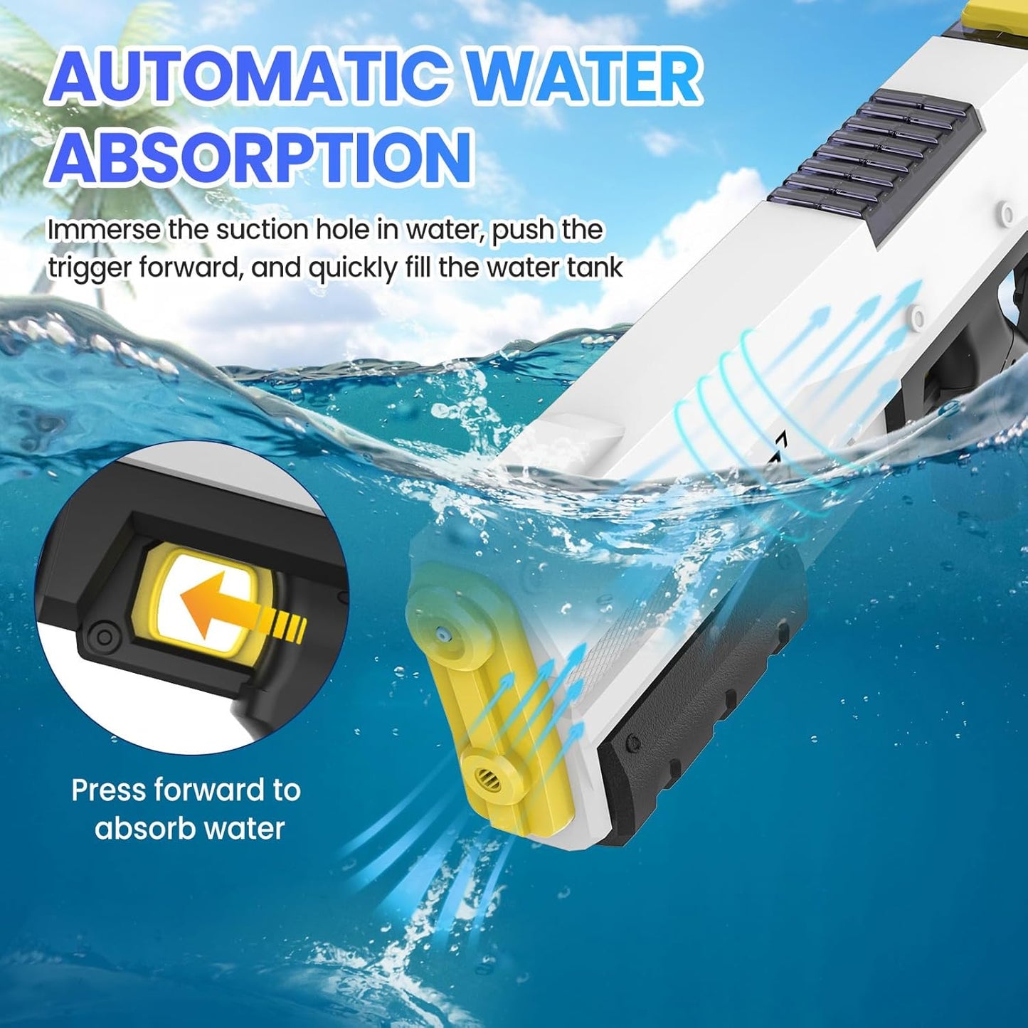 Elektrische Wasserpistole, Schwarz 2