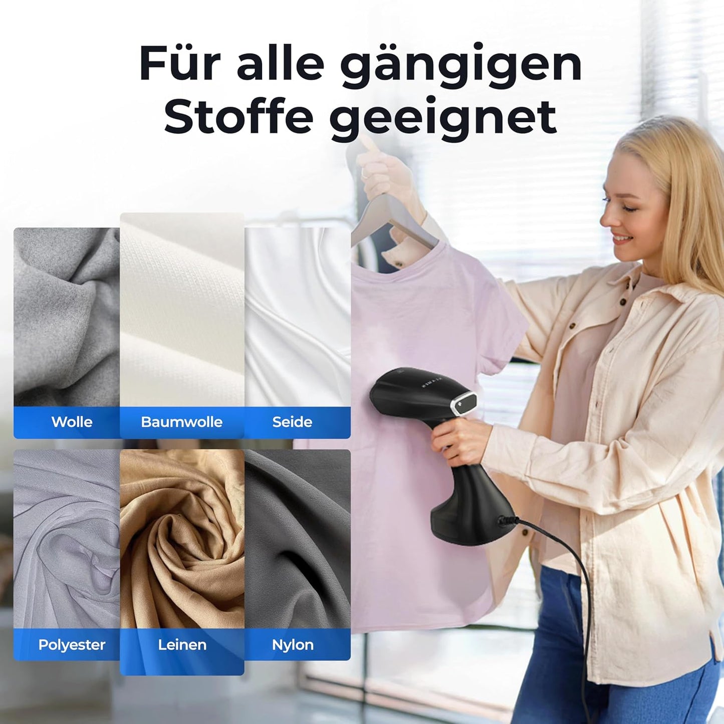 Dampfglätter 1800W klappbar für Reisen und Büro