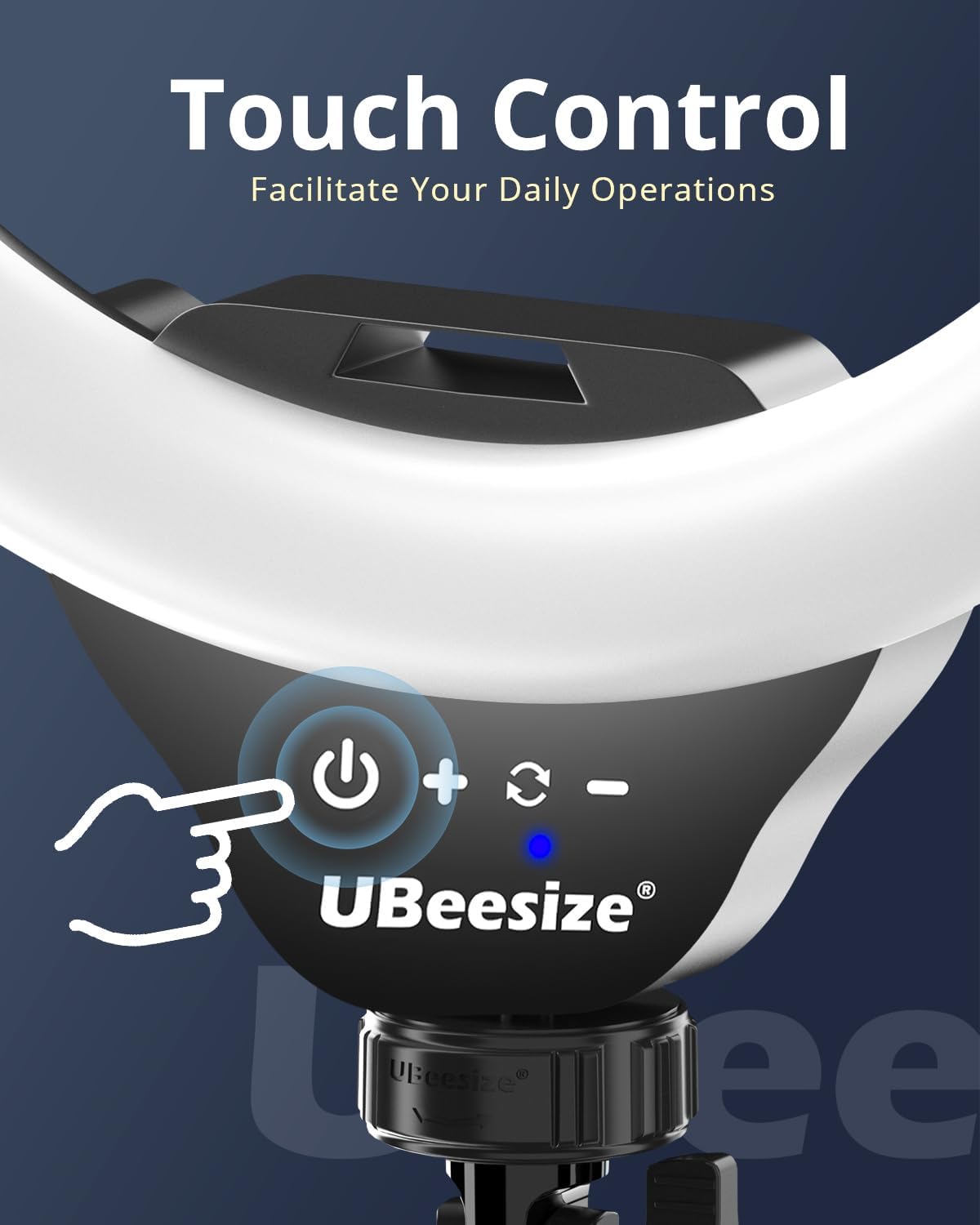 Ringlicht mit Stativ für Video & Streaming, Touch-Steuerung Weiß, Warm, Tageslicht