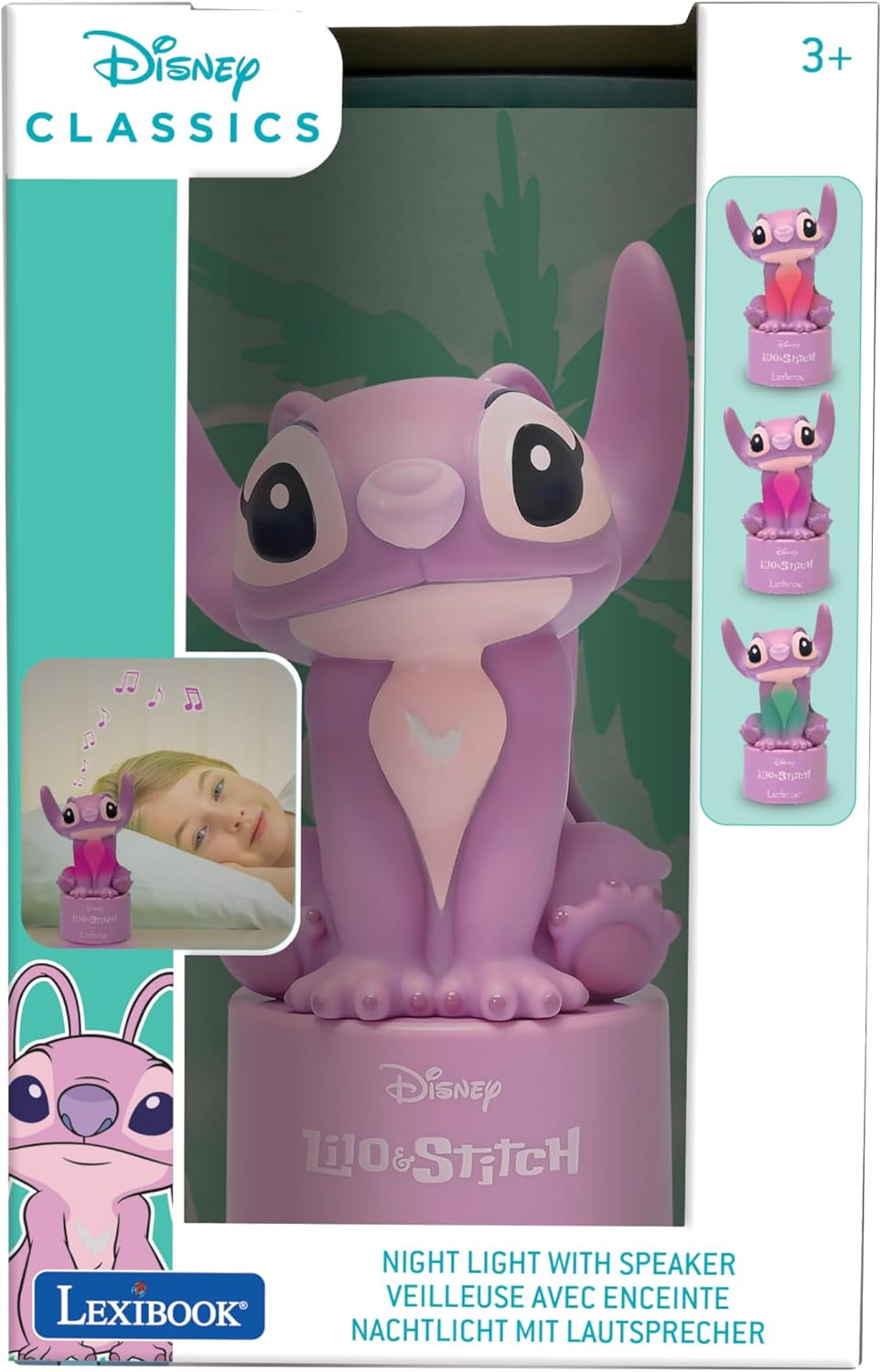 Angel Nachtlicht-Lautsprecher Blau/Rot, Disney Stitch - Angel