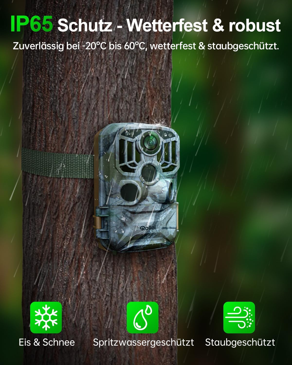 Wildkamera 4K mit WiFi und Nachtsicht, Wildkamera 4K Wifi