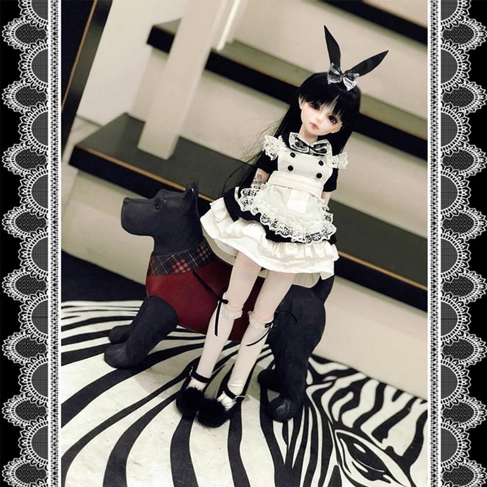 Puppen-Kleidung Dienstmädchen, 1/4BJD
