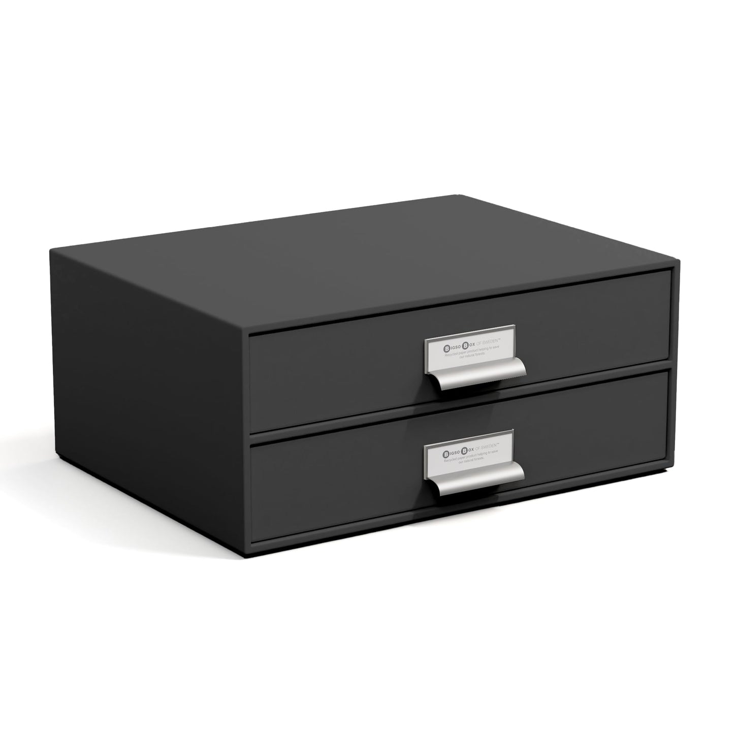 Schubladenbox Birger mit 2 Schubladen für Bürobedarf, Dunkelgrau