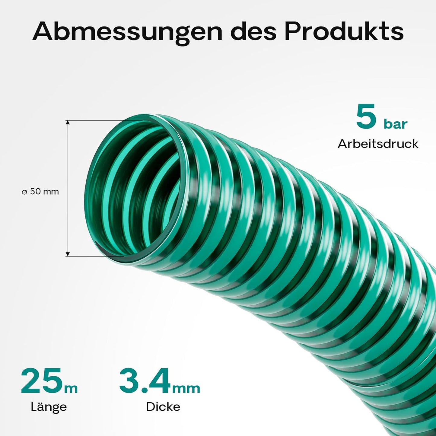 Flexibler Saug- und Teichschlauch 50 mm, 50mm (2") 25 meters