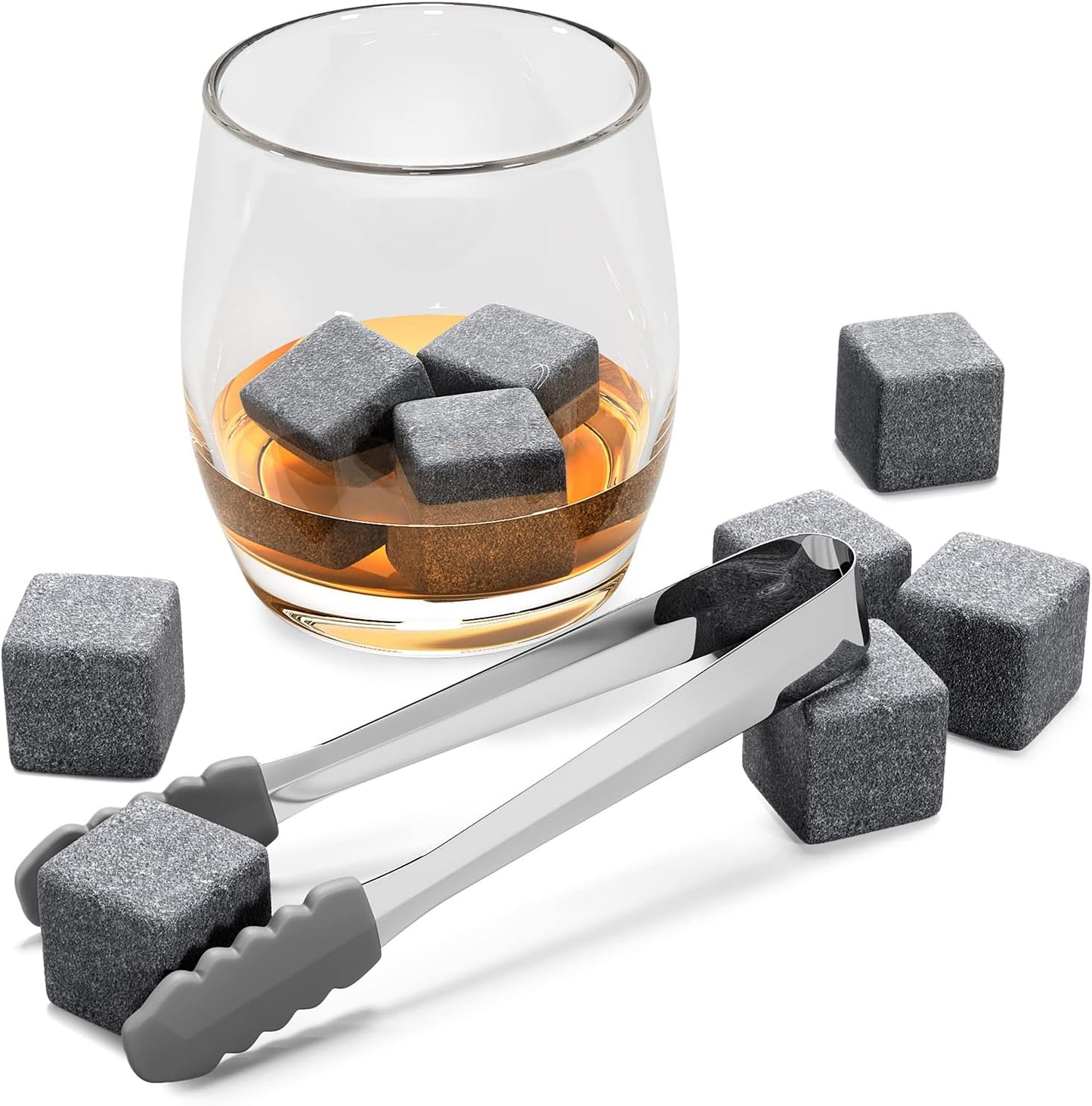 Whisky Stone Set, 12er Set Basalt Basalt