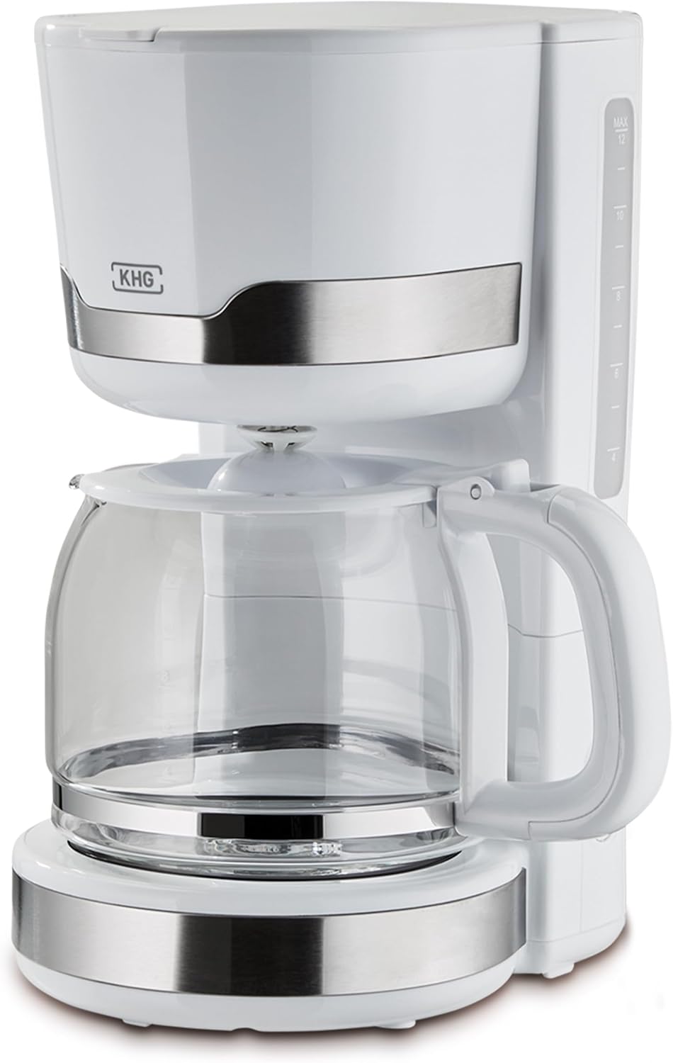 Kaffeemaschine mit Glaskanne 1,5L, Weiss/Edelstahl