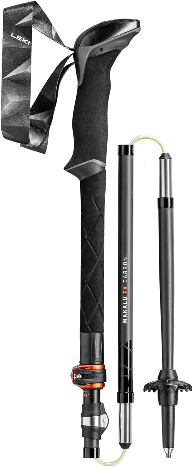 Makalu FX Carbon Wanderstöcke, black-orange-naturalcarbon 110-130cm