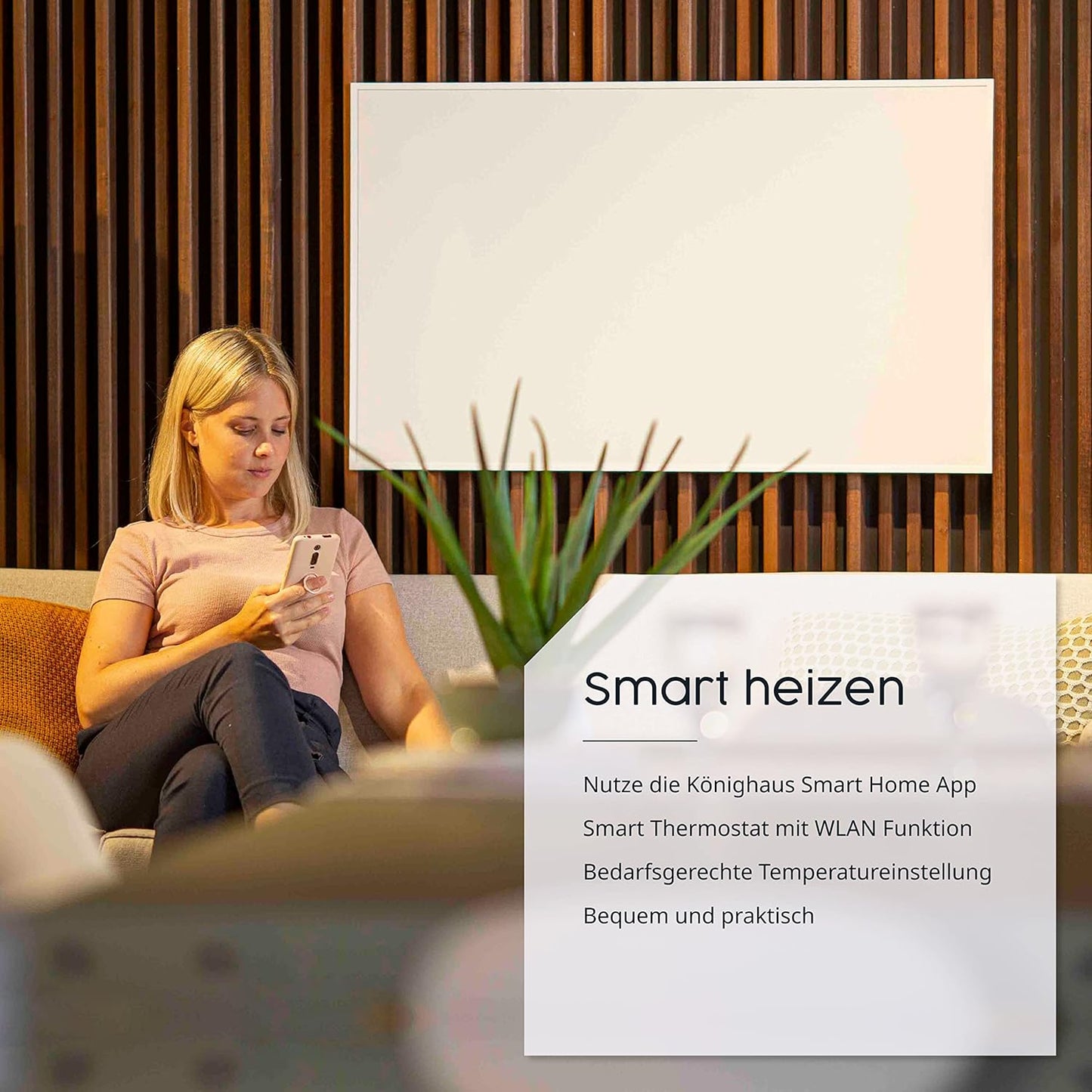 Infrarotheizung mit Bildmotiv Boot und See & Smart Thermostat, 1200 Watt|04. Boot und See