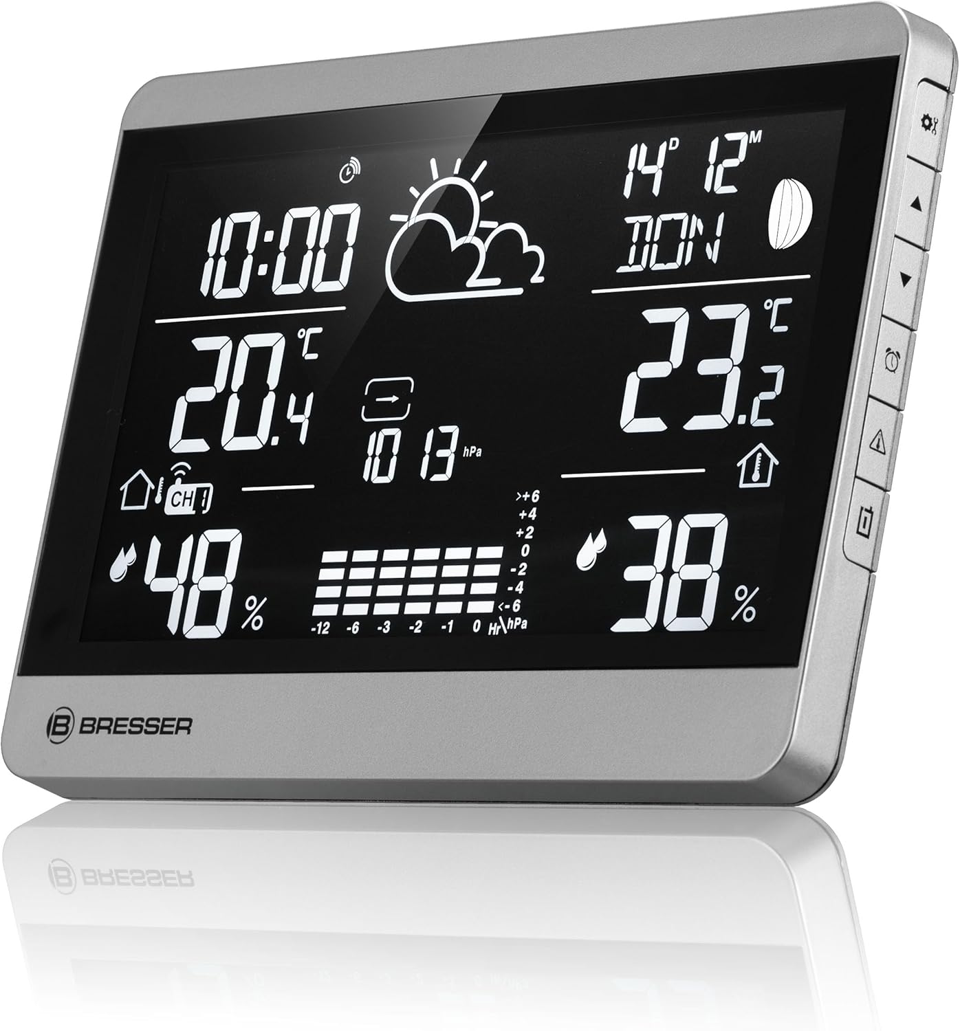 ClimateTemp NDH-NEO Wetterstation mit Aussensensor und Frostwarnung, Querformat