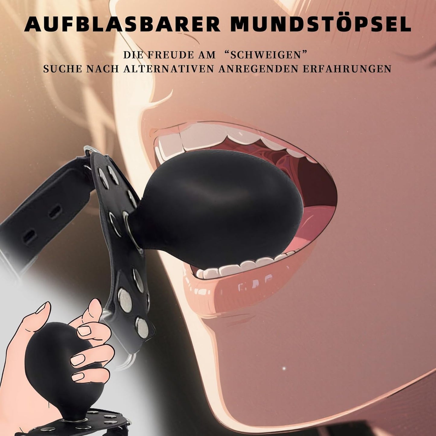Aufblasbarer Silikon-Mundknebel