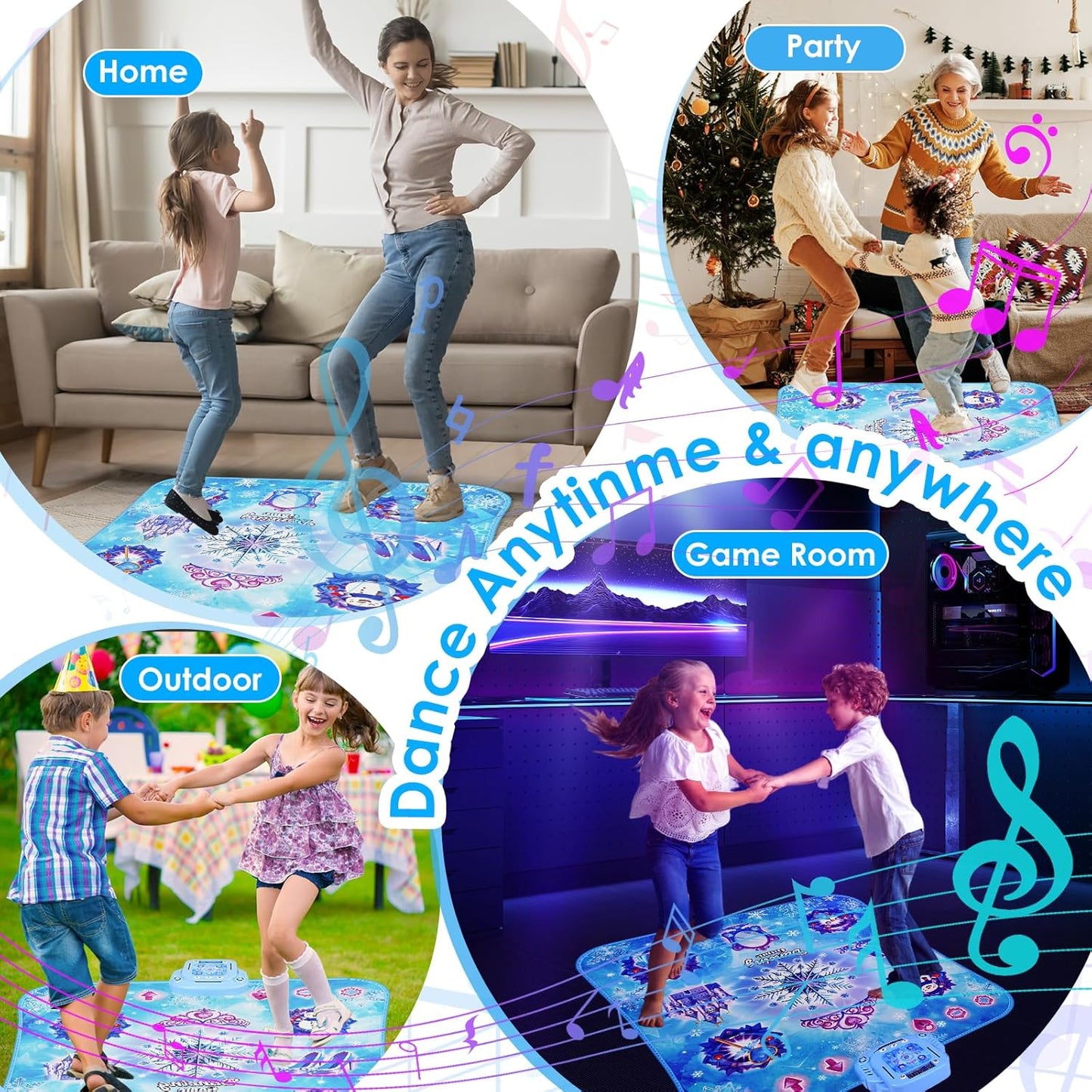 Tanzmatte für Kinder, Blau