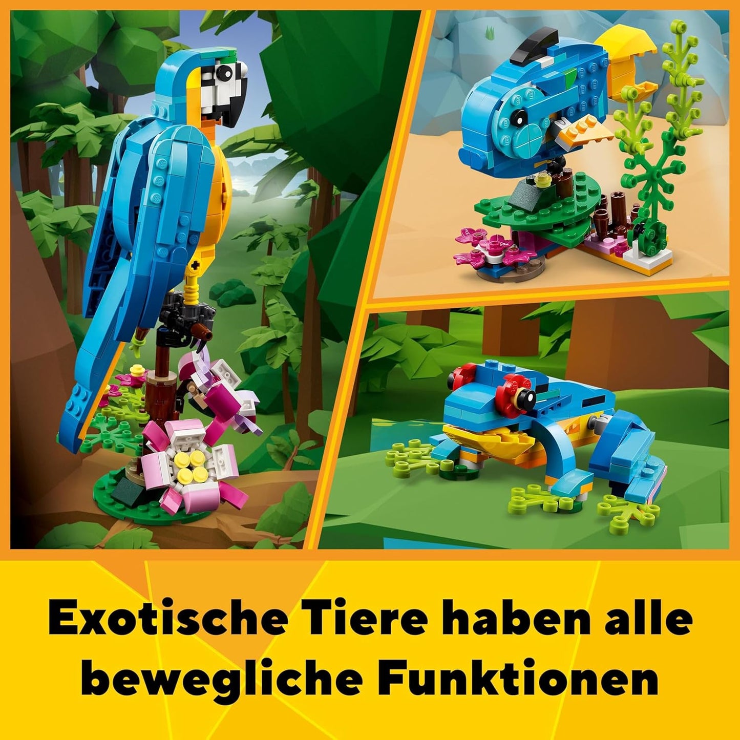 3in1 Dschungel-Tier-Figuren