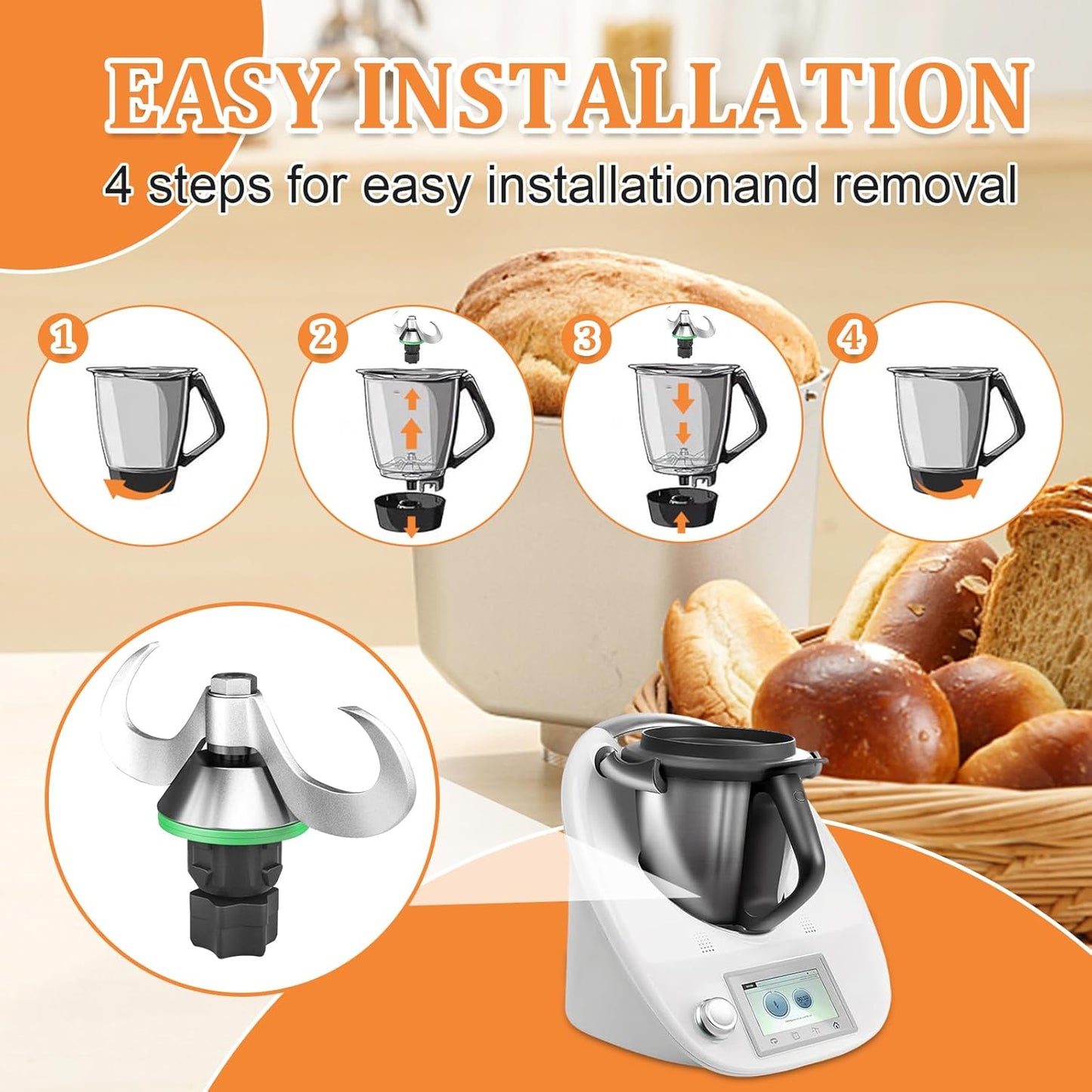 Teigmesser für Thermomix TM6/TM5