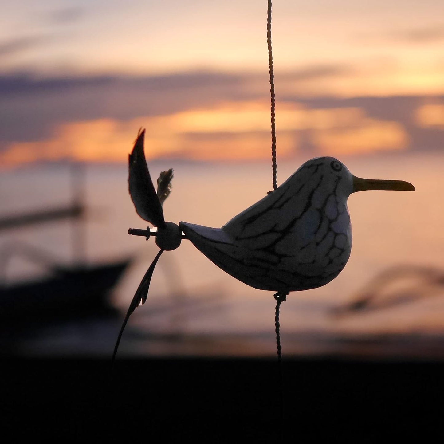 Möwen-Windspiel mit Feder Propeller, Möwe 3