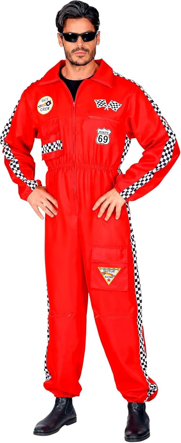 Rennfahrer Jumpsuit, Rot S