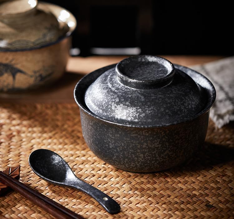 Ramen Bowl Set mit Deckel, Style F