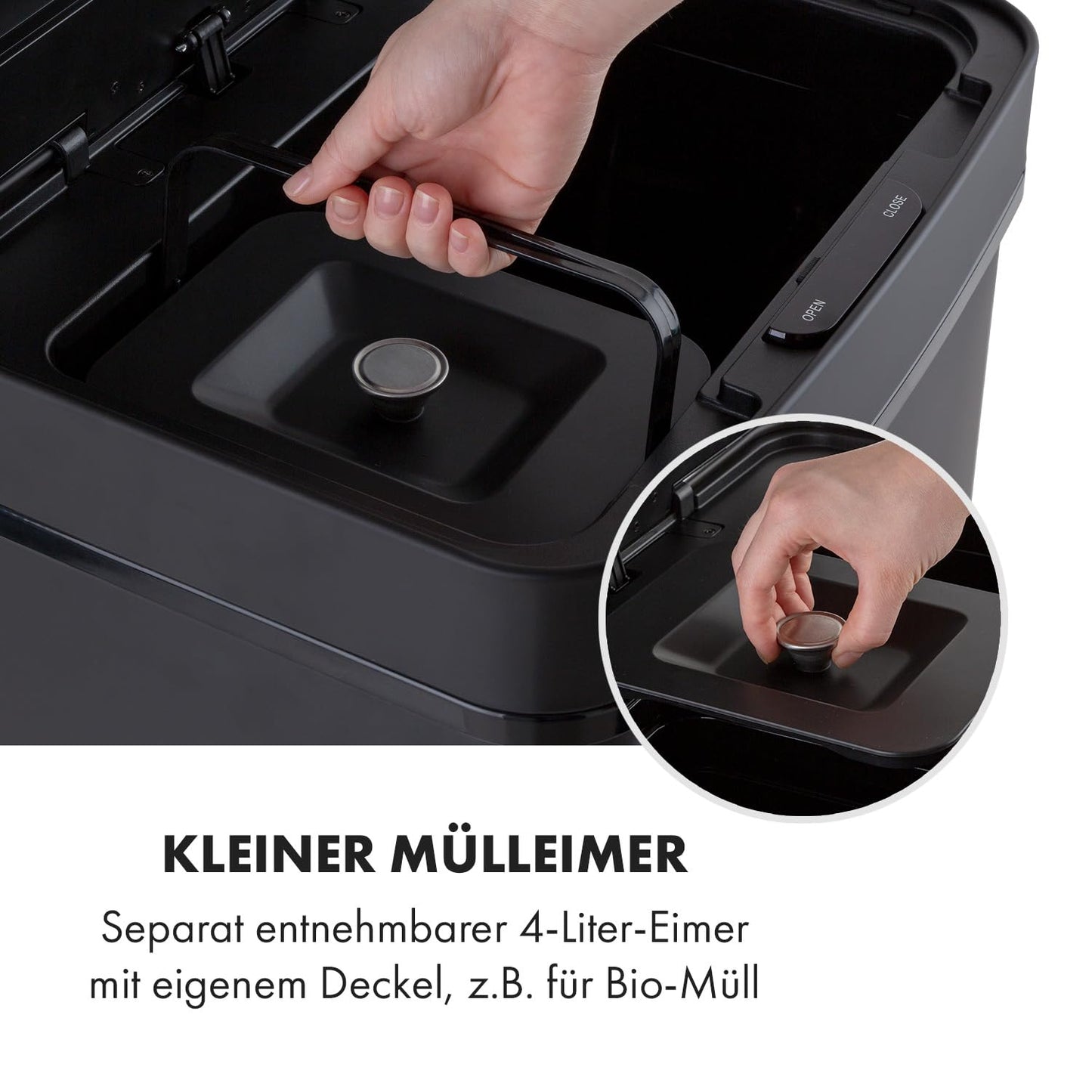 Royal Trash Sensor-Mülleimer, Mattschwarz