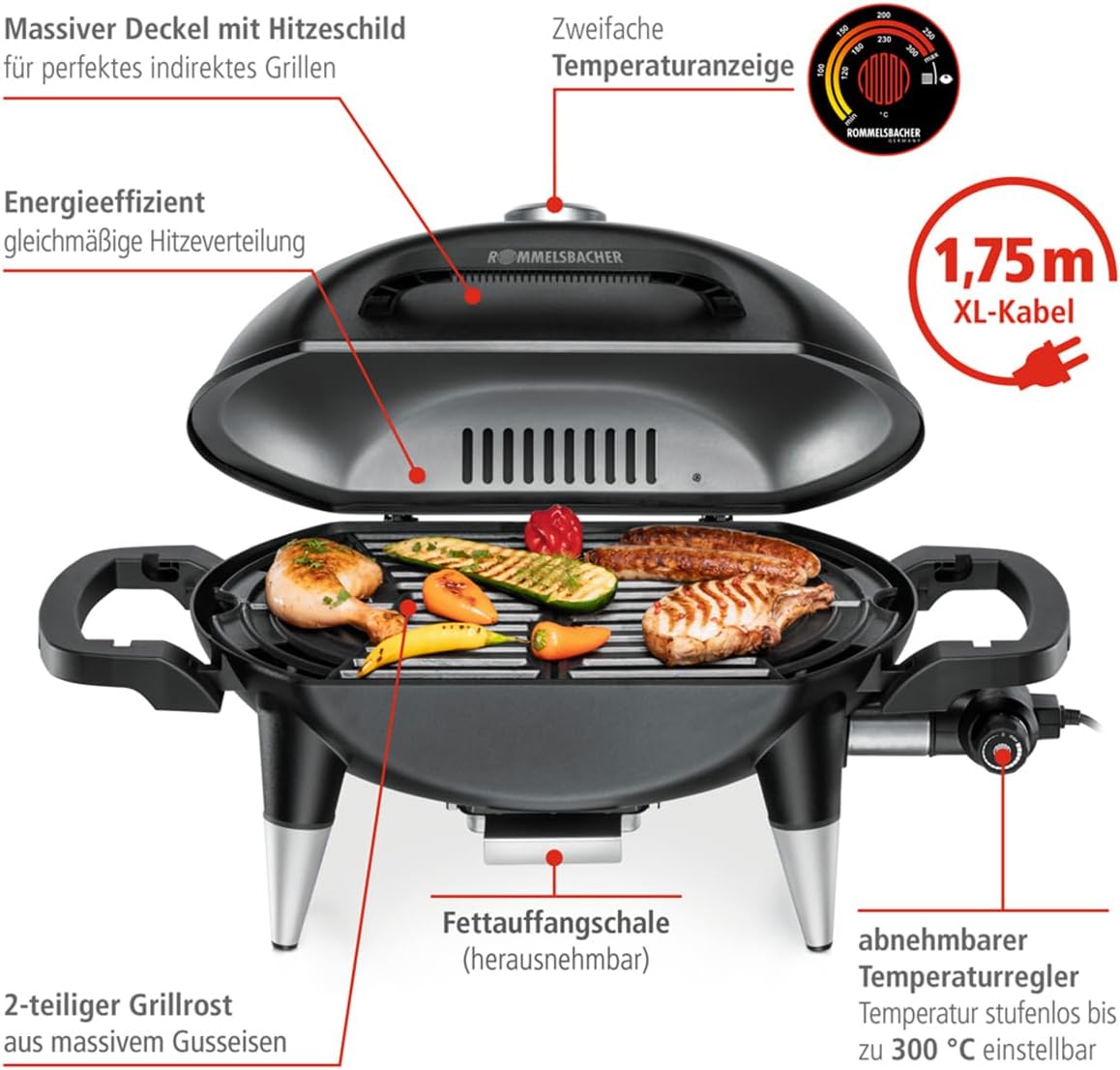 Barbecue Grill BBQ 4000 mit Gusseisenrost, BBQ-Grill - BBQ 4000