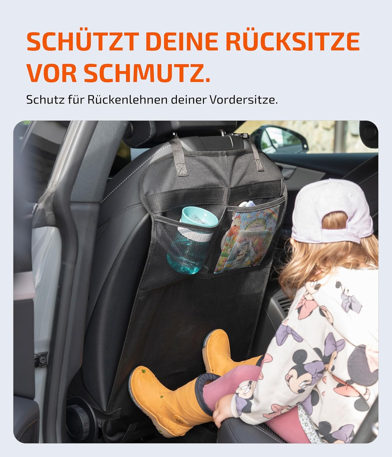 2er-Set Auto-Rücksitz-Organizer & Rückenlehnenschutz, Basic 2 Stück