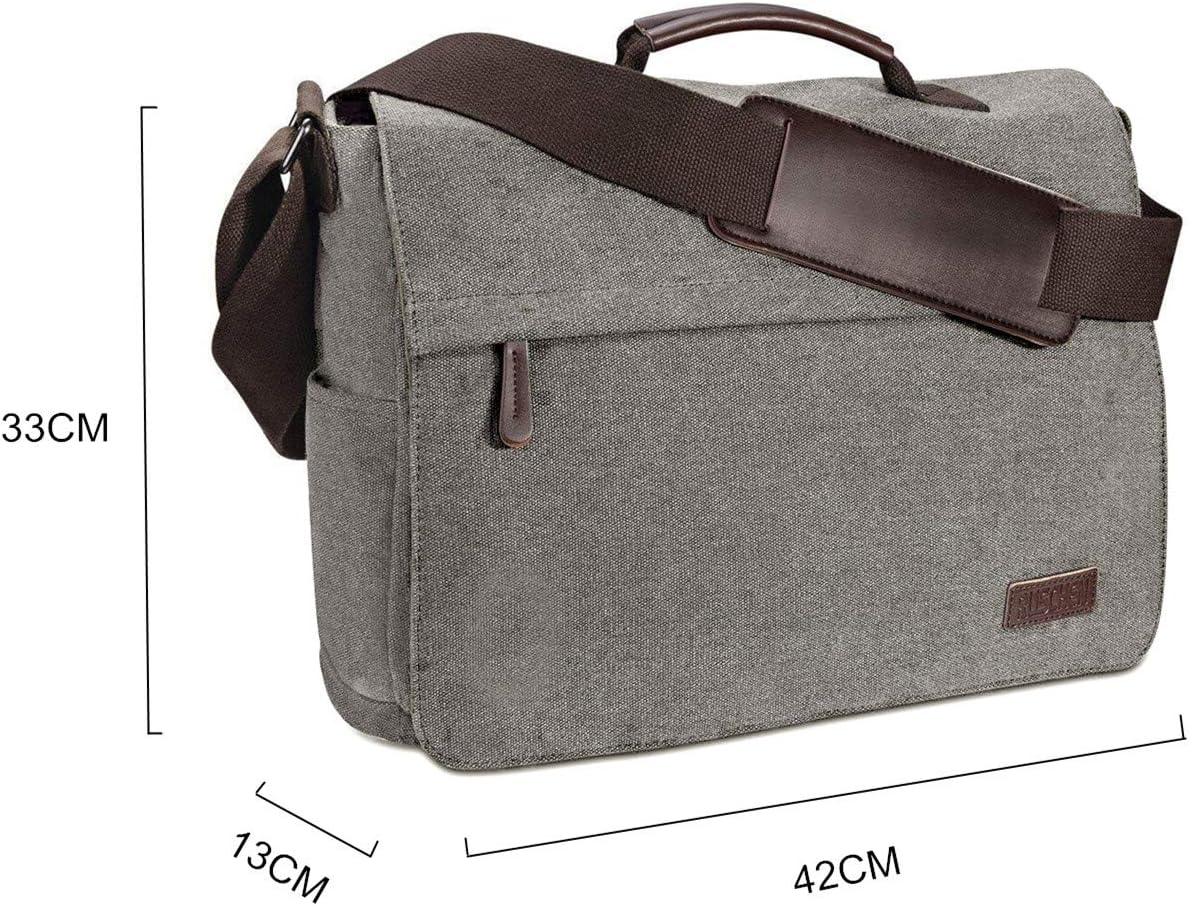 Laptoptasche aus Segeltuch, Grau