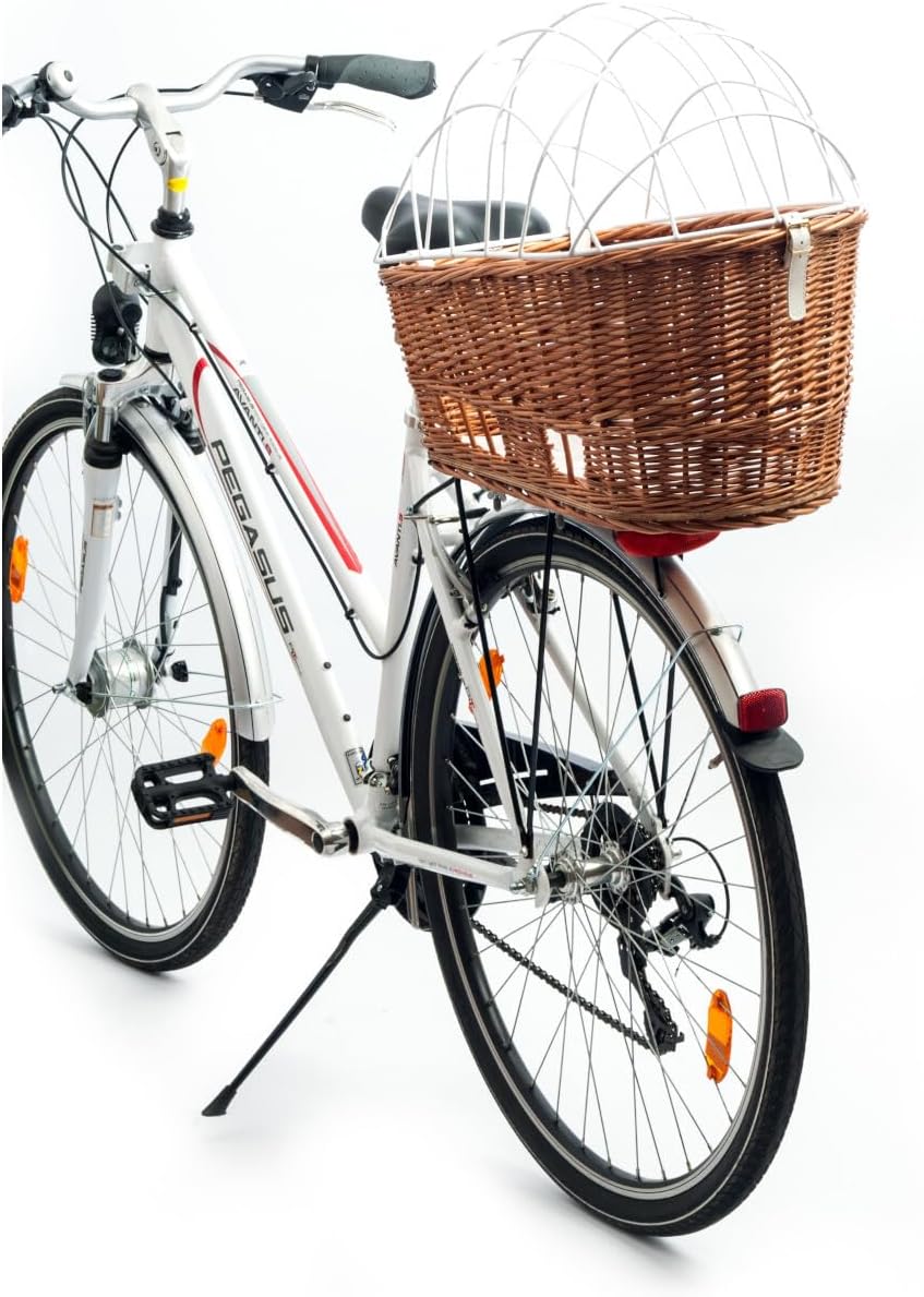 Fahrrad-Tierkorb mit Gepäckträgermontage und Schutzhaube
