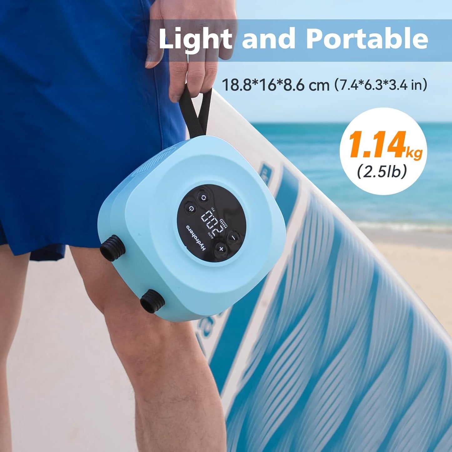 Elektrische SUP Pumpe, Blau