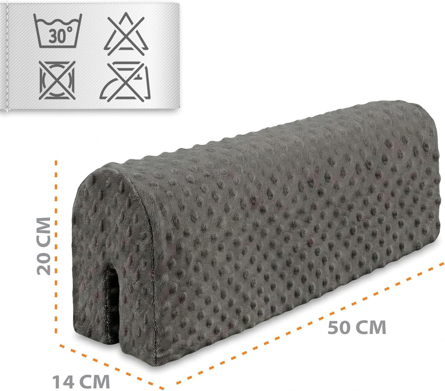Bettkantenschutz für Kinderbetten, Grau 50 cm