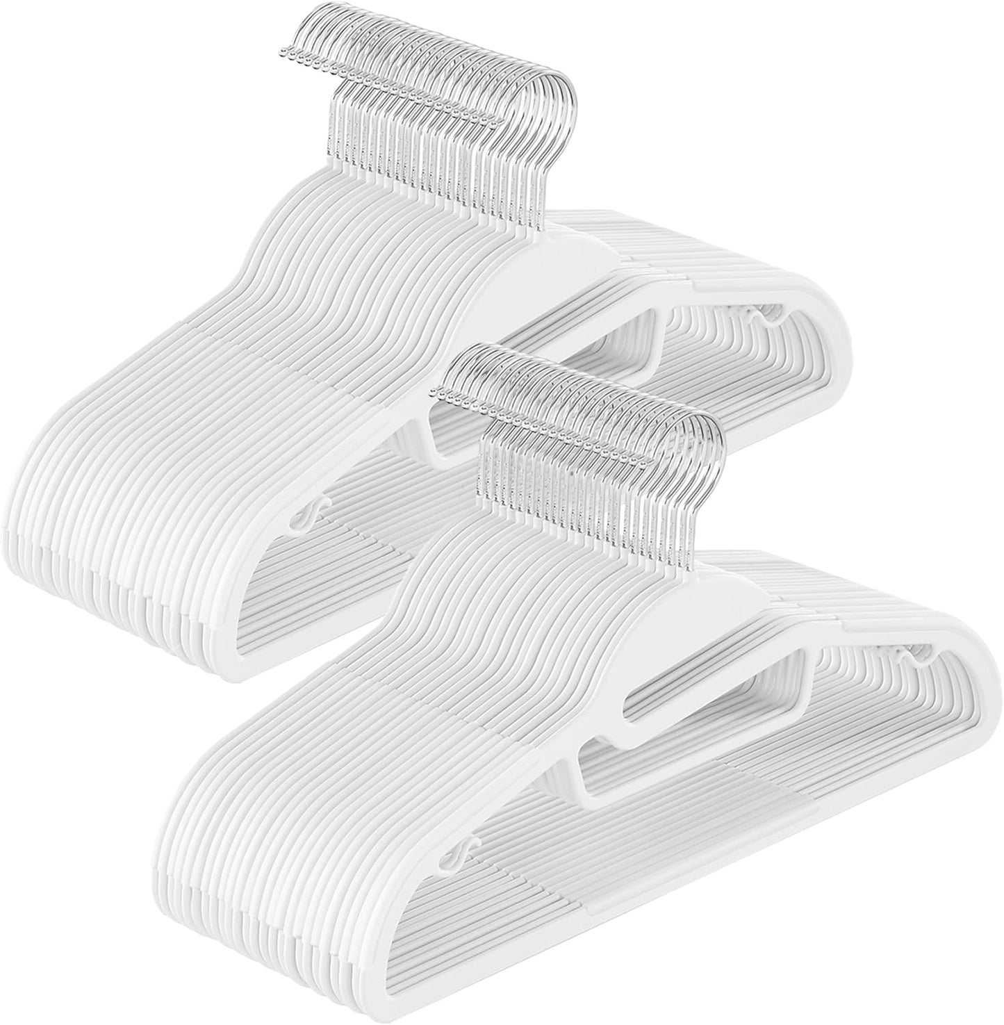 Kleiderbügel-Set mit U-Öffnung (50 Stück), Weiss 50 Stück