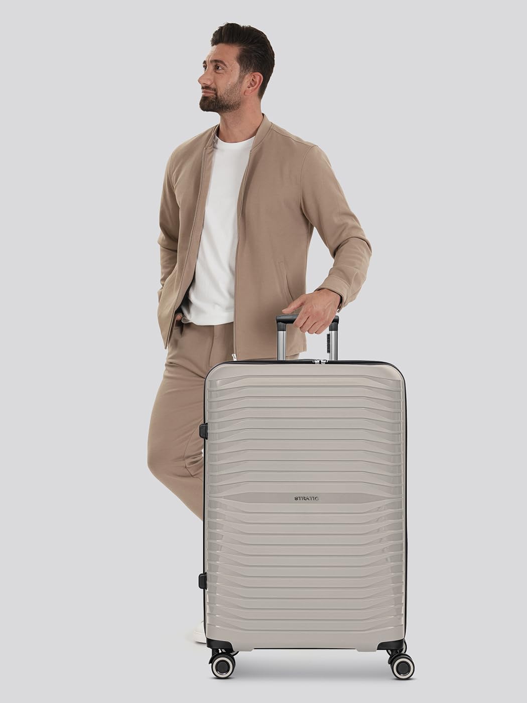 Shine Koffer mit 4 Rollen, Taupe Koffer L (76 cm)