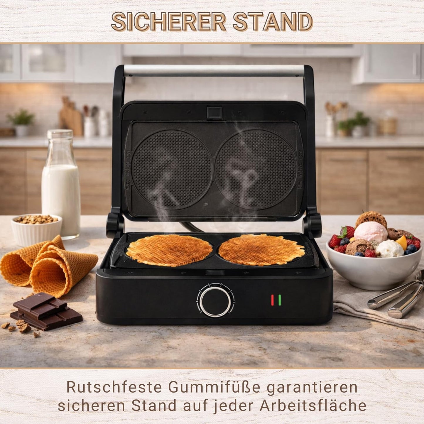 SM-1000W Eiswaffel- und Hörnchen-Maker