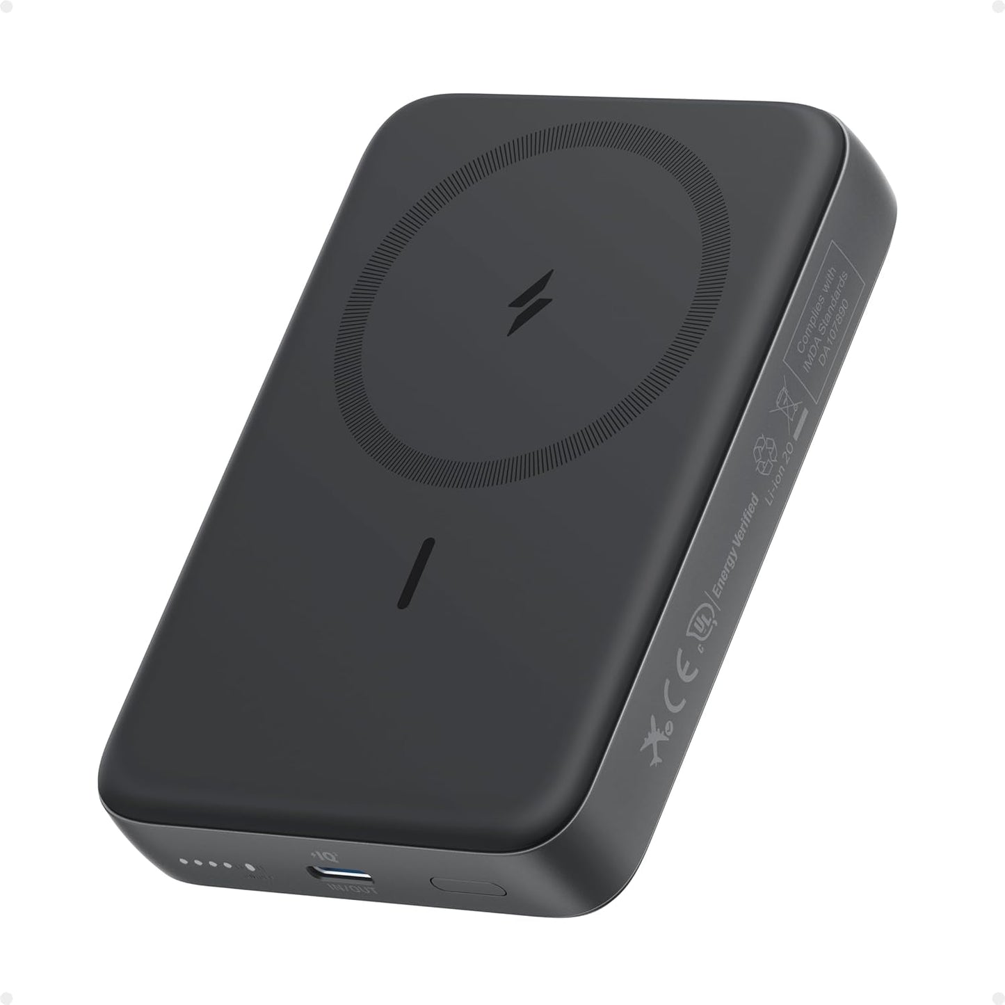 Magnetische Powerbank Zolo, Schwarz