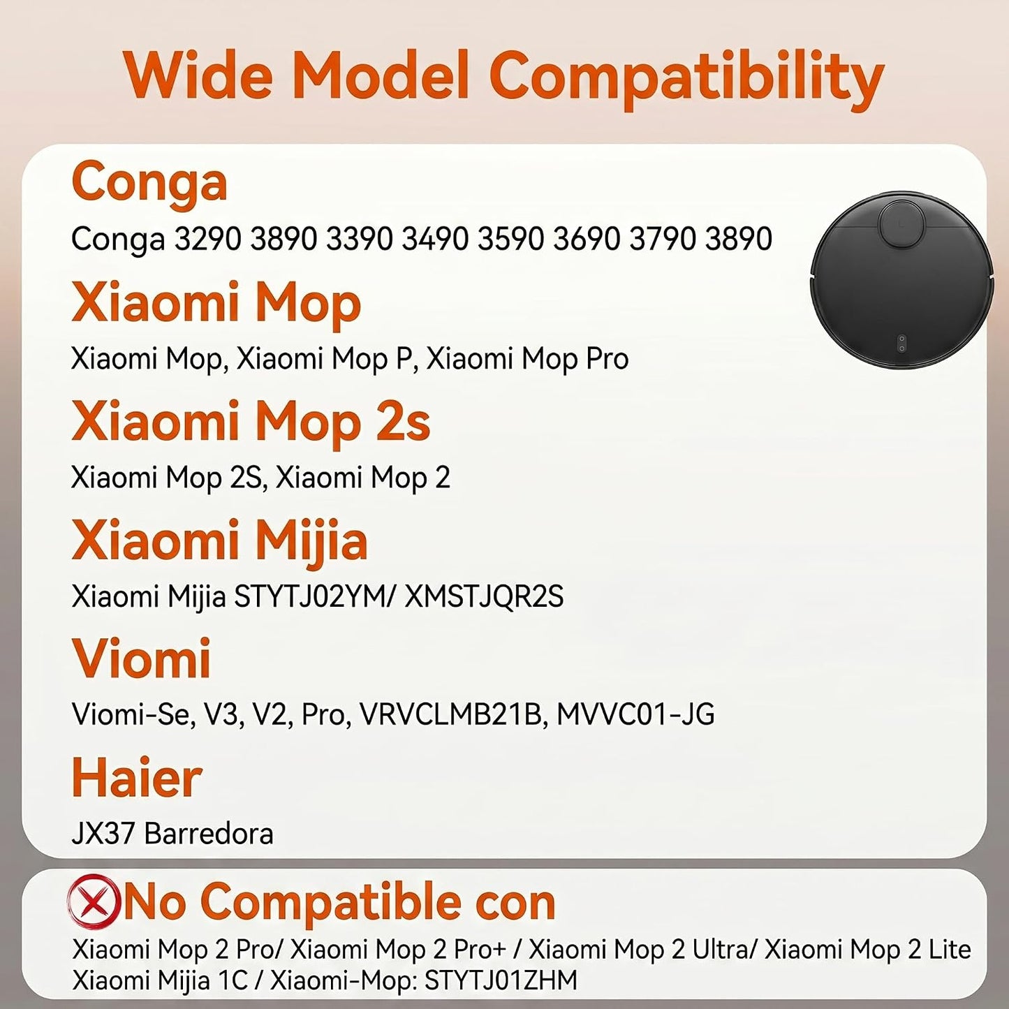Ersatzakku für Xiaomi Staubsauger-Roboter (6900mAh), Schwarz