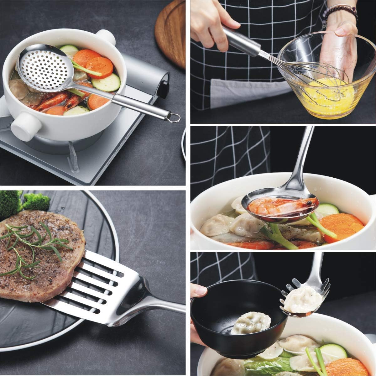 13-teiliges Küchenutensilien-Set mit Ständer, Kt19a-13
