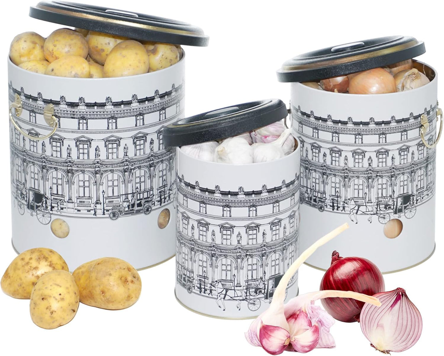 Vorratsbehälter für Kartoffeln, Zwiebeln und Knoblauch, 22 cm|City