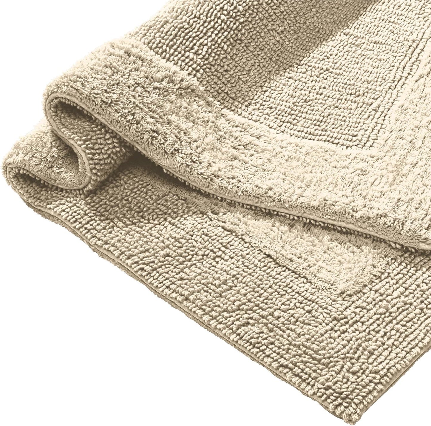Runde Badematte Stuttgart, Beige Badteppich - rund: 90 cm Ø