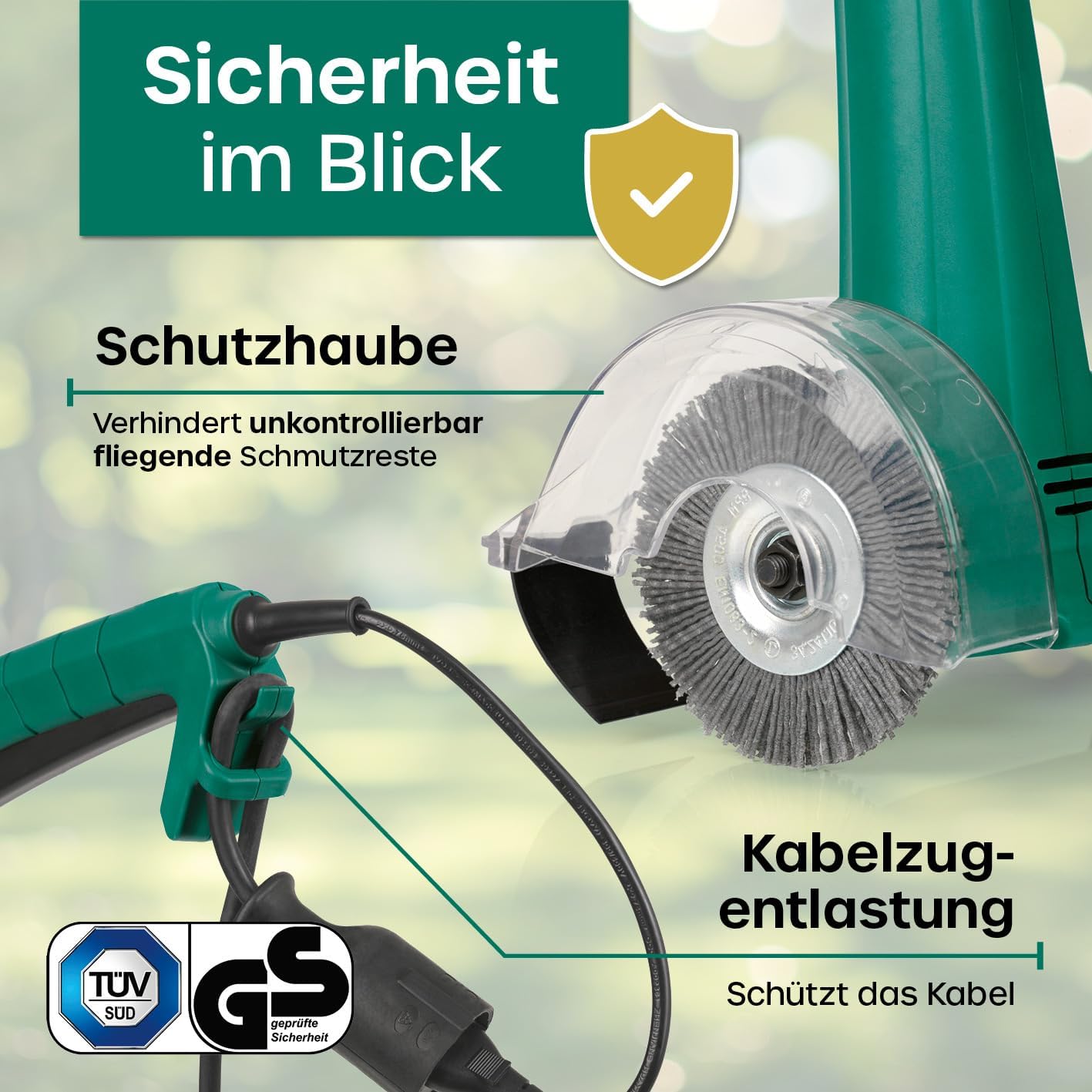 Elektrischer Fugenreiniger mit 2 Bürsten, 1200 Umdrehungen